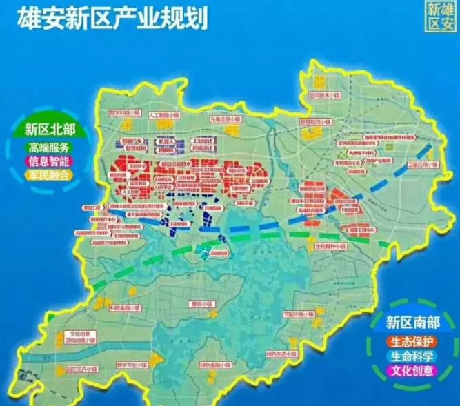雄安新區產業規劃圖，看看怎樣建設？
